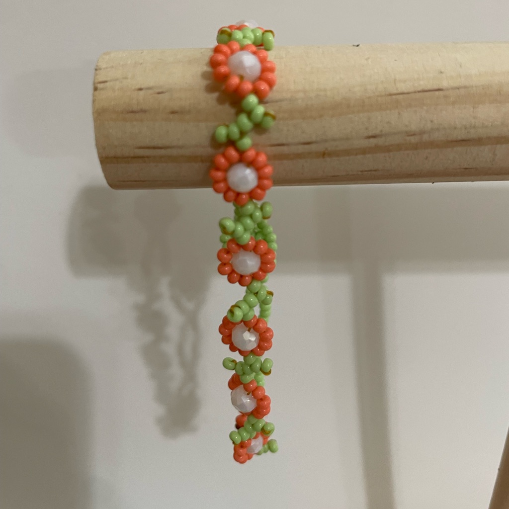 Huichol Beaded Flower Bracelet 20$